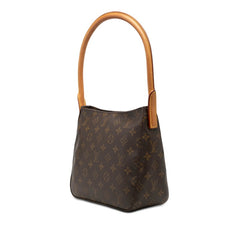 ルイ ヴィトン モノグラム ルーピングMM ワンショルダーバッグ ハンドバッグ M51146 ブラウン PVC レザー レディース LOUIS VUITTON 【中古】