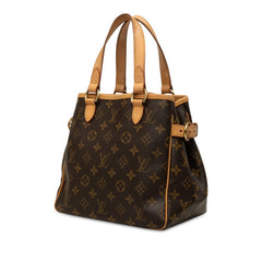 ルイ ヴィトン モノグラム バティニョール ハンドバッグ M51156 ブラウン PVC レザー レディース LOUIS VUITTON 中古