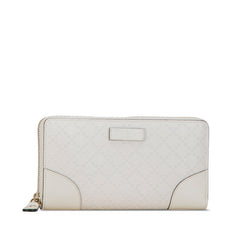 グッチ ディアマンテ ラウンドファスナー 長財布 354487 ホワイト PVC レザー レディース GUCCI 【中古】