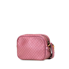 グッチ マイクログッチシマ バンブー ショルダーバッグ 309538 ピンク レザー レディース GUCCI 【中古】