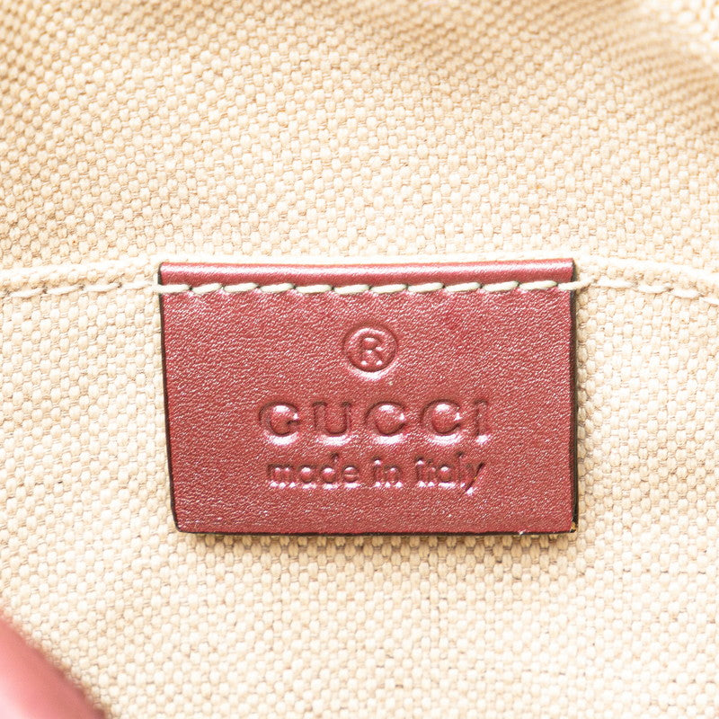 グッチ マイクログッチシマ バンブー ショルダーバッグ 309538 ピンク レザー レディース GUCCI 【中古】