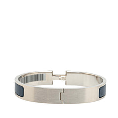 エルメス クリックH GM ブレスレット バングル シルバー ネイビー メタル レディース HERMES 【中古】