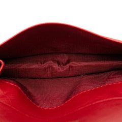 サルヴァトーレフェラガモ サルバトーレ カードケース 名刺入れ レッド ゴールド レザー レディース Salvatore Ferragamo 【中古】