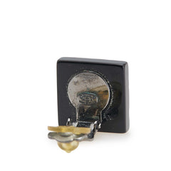 シャネル ココマーク カメリア スクエア イヤリング ブラック メタル レディース CHANEL 【中古】