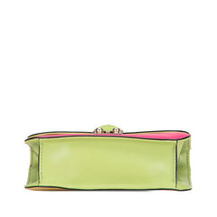 ヴァレンティノ ロックスタッズ チェーン ショルダーバッグ ピンク イエロー グリーン レザー レディース VALENTINO 【中古】