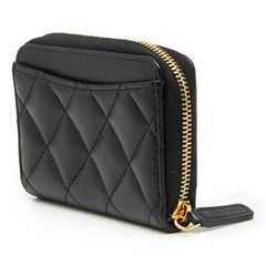 シャネル マトラッセ ココマーク コインケース 小銭入れ ブラック ゴールド金具 ラムスキン レディース CHANEL 【中古】