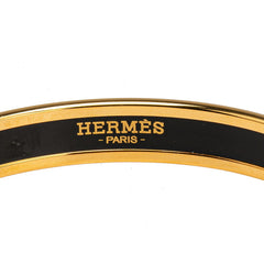 エルメス エマイユ バングル ゴールド パープル マルチカラー メッキ レディース HERMES 【中古】