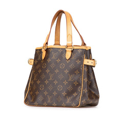 ルイ ヴィトン モノグラム バティニョール ハンドバッグ トートバッグ M51156 ブラウン PVC レザー レディース LOUIS VUITTON 【中古】