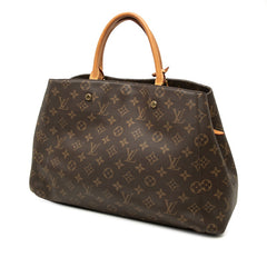 ルイ ヴィトン モノグラム モンテーニュGM ハンドバッグ ショルダーバッグ 2WAY M41067 ブラウン PVC レザー レディース LOUIS VUITTON 中古