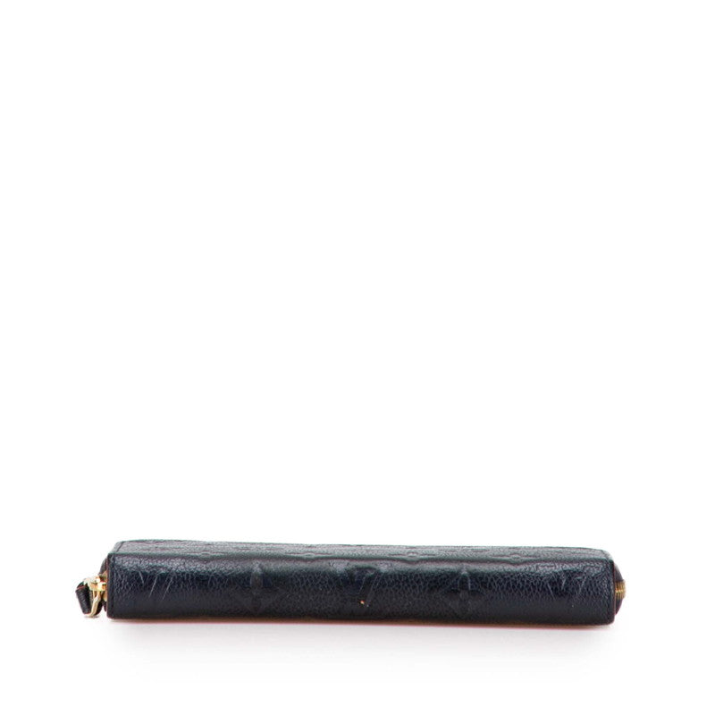 ルイ ヴィトン モノグラム アンプラント ジッピーウォレット ラウンドファスナー 長財布 M62121 マリーヌルージュ ネイビー レッド レザー レディース LOUIS VUITTON 【中古】