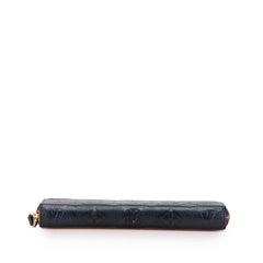 ルイ ヴィトン モノグラム アンプラント ジッピーウォレット ラウンドファスナー 長財布 M62121 マリーヌルージュ ネイビー レッド レザー レディース LOUIS VUITTON 【中古】