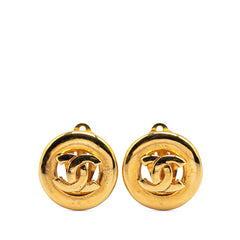 シャネル ココマーク ラウンド サークル イヤリング ゴールド メッキ レディース CHANEL 【中古】