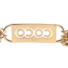 シャネル ココマーク COCOロゴ チェーンベルト 02P ゴールド メッキ ラインストーン レディース CHANEL 【中古】