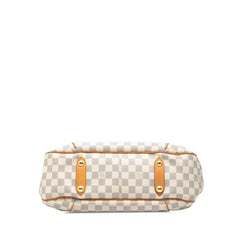 ルイ ヴィトン ダミエ アズール ガリエラPM ショルダーバッグ N55215 ホワイト PVC レザー レディース LOUIS VUITTON 【中古】