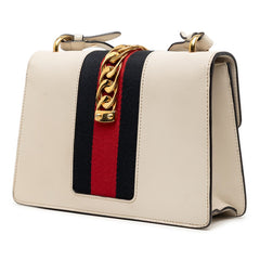 グッチ シェリーライン シルヴィ ショルダーバッグ 421882 ホワイト マルチカラー レザー レディース GUCCI 【中古】