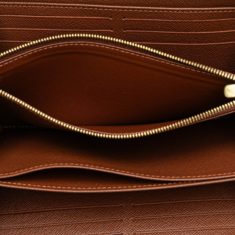 ルイ ヴィトン モノグラム ジッピーウォレット ラウンドファスナー 長財布 M42616 ブラウン PVC レディース LOUIS VUITTON 【中古】