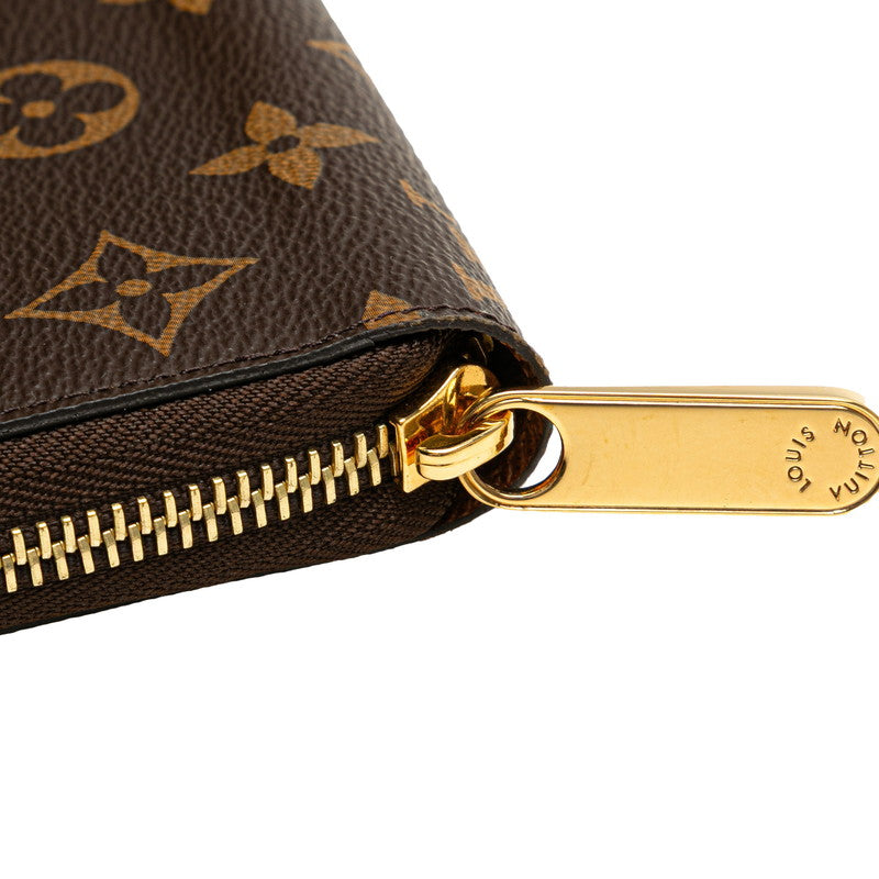 ルイ ヴィトン モノグラム ジッピーウォレット ラウンドファスナー 長財布 M42616 ブラウン PVC レディース LOUIS VUITTON 【中古】