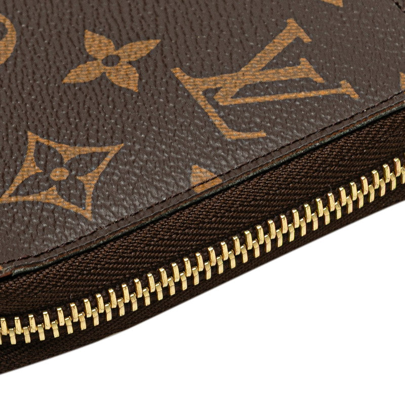 ルイ ヴィトン モノグラム ジッピーウォレット ラウンドファスナー 長財布 M42616 ブラウン PVC レディース LOUIS VUITTON 【中古】