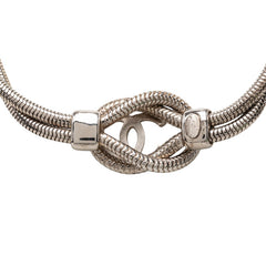 シャネル ココマーク ヴィンテージ スネークチェーンベルト シルバー メタル レディース CHANEL 【中古】
