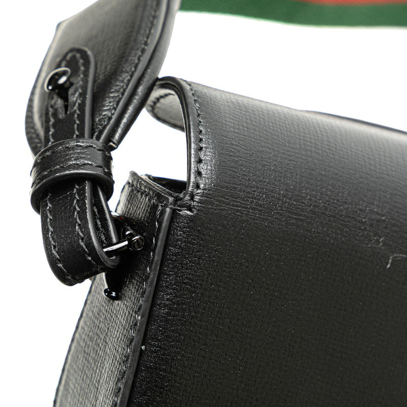 グッチ ミニホースビット ショルダーバッグ 725863 ブラック PVC レザー レディース GUCCI 【中古】