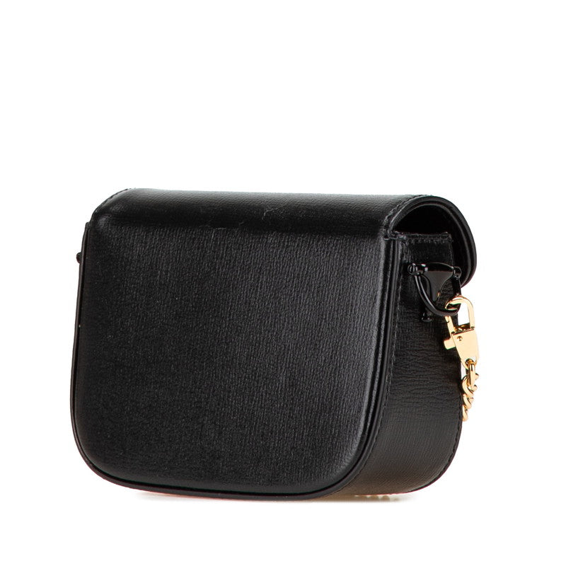 グッチ ミニホースビット ショルダーバッグ 725863 ブラック PVC レザー レディース GUCCI 【中古】