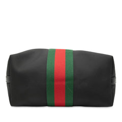 グッチ シェリーライン トートバッグ ショルダーバッグ 2WAY 619751 ブラック キャンバス レザー レディース GUCCI 【中古】