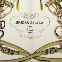 エルメス カレ42 BRIDES de GALA スカーフ グリーン系 マルチカラー シルク レディース HERMES 中古