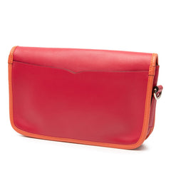 ロエベ アナグラム イネス 斜め掛けショルダーバッグ ピンク オレンジ レザー レディース LOEWE 【中古】