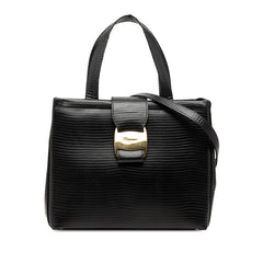 サルヴァトーレフェラガモ ヴァラ ハンドバッグ 2WAY ショルダーバッグ AQ-21 8252 ブラック レザー レディース Salvatore Ferragamo 中古