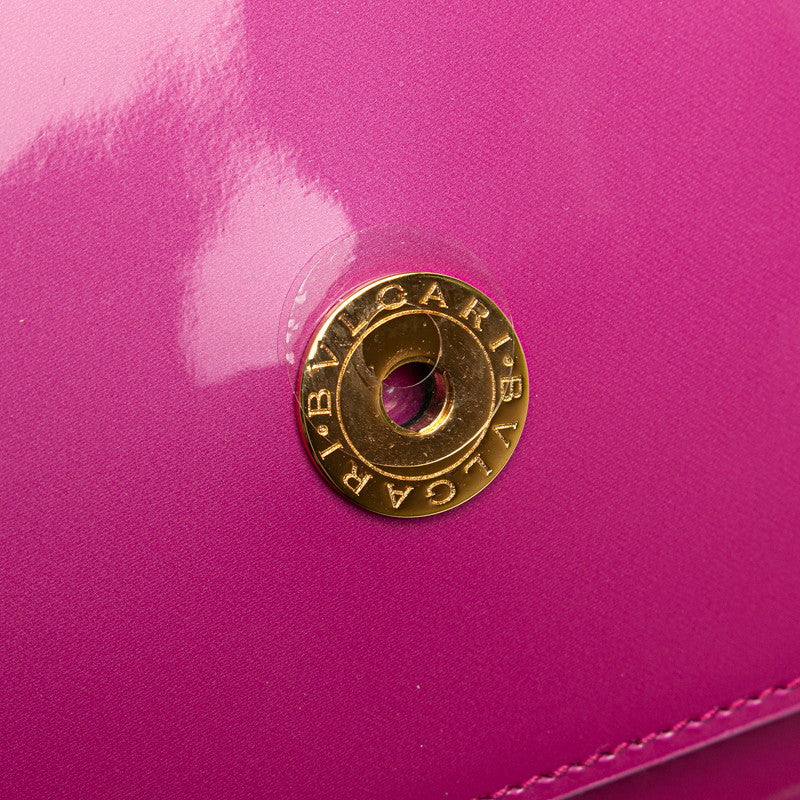 ブルガリ セルペンティフォーエバー チェーン ショルダーバッグ ショッキングピンク エナメル レザー レディース BVLGARI 【中古】