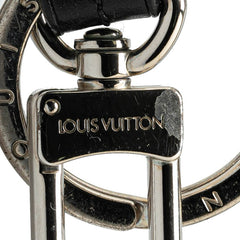 ルイ ヴィトン LV クロッシュ クレ キーリング キーホルダー M68020 ブラック シルバー レザー メタル レディース LOUIS VUITTON 【中古】