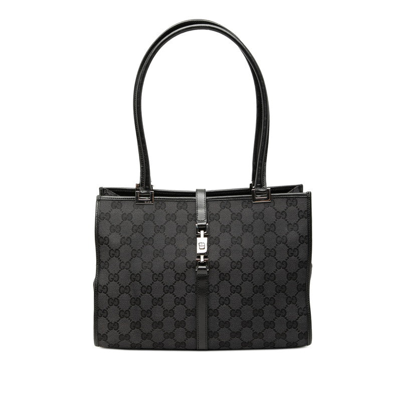 グッチ GGキャンバス ジャッキー ショルダーバッグ 002 1073 ブラック キャンバス レザー レディース GUCCI 【中古】