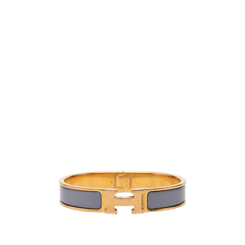 エルメス クリックH PM ブレスレット ゴールド ライトパープル メッキ エナメル レディース HERMES 【中古】