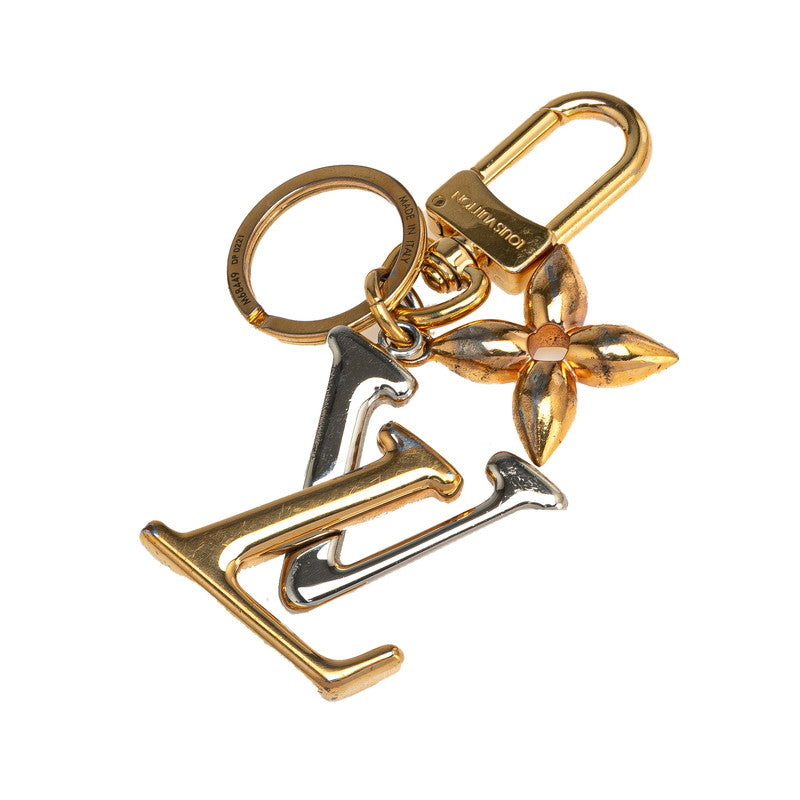 ルイ ヴィトン ポルトクレ LV ニューウェーブ キーホルダー M68449 ゴールド シルバー メッキ レディース LOUIS VUITTON 【中古】