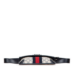 グッチ GGスプリーム オフィディア ウエストバッグ ボディバッグ 674081 ベージュ ネイビー PVC レザー レディース GUCCI 【中古】