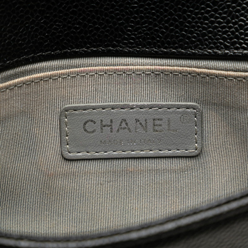 シャネル マトラッセ ボーイシャネル20 ココマーク チェーンショルダーバッグ ブラック キャビアスキン レディース CHANEL 【中古】