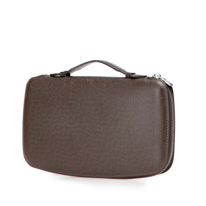 ルイ ヴィトン タイガ オーガナイザーアトール 長財布 M30658 グリズリ ブラウン レザー メンズ LOUIS VUITTON 【中古】