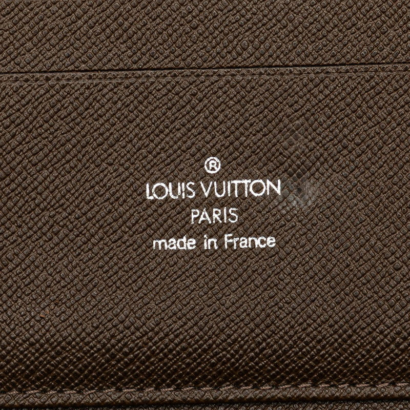 ルイ ヴィトン タイガ オーガナイザーアトール 長財布 M30658 グリズリ ブラウン レザー メンズ LOUIS VUITTON 【中古】