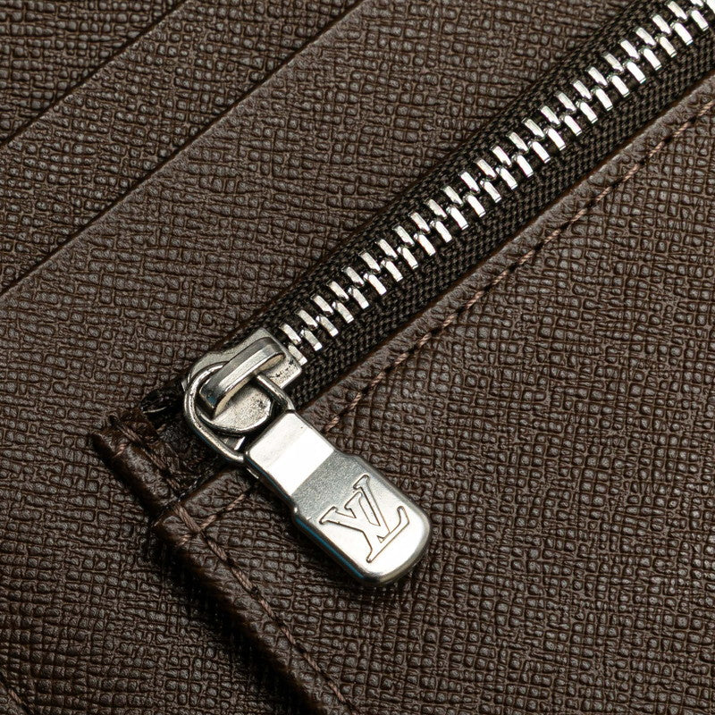 ルイ ヴィトン タイガ オーガナイザーアトール 長財布 M30658 グリズリ ブラウン レザー メンズ LOUIS VUITTON 【中古】