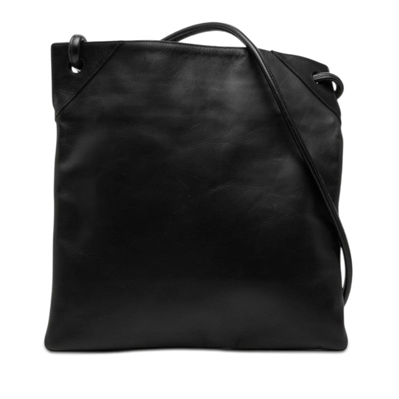 ボッテガヴェネタ ヴィンテージ ショルダーバッグ メッセンジャーバッグ ブラック レザー レディース BOTTEGAVENETA 【中古】