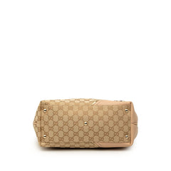グッチ GGキャンバス ニューブリット トートバッグ ショルダーバッグ 169946 ベージュ キャンバス レザー レディース GUCCI 【中古】
