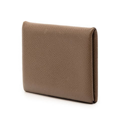 エルメス カルヴィ カードケース 名刺入れ エトゥープ グレージュ ヴォーエプソン レディース HERMES 【中古】