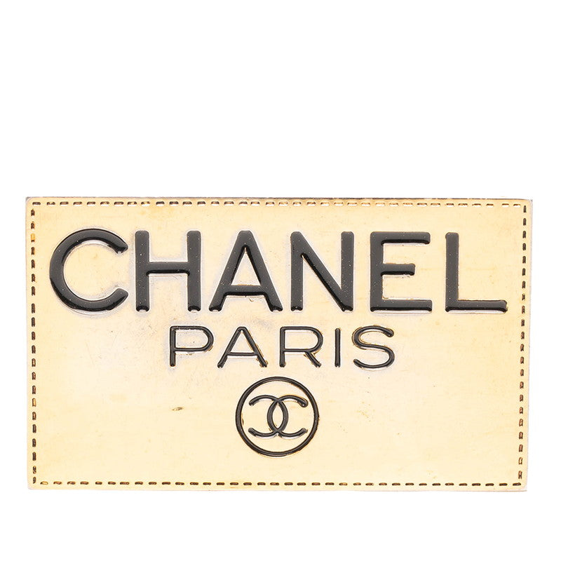 シャネル ロゴプレート ココマーク ブローチ ゴールド メッキ レディース CHANEL 【中古】