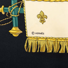 エルメス カレ90 VUE DU CAROSSE DE LA GALERE LA REALE クイーンの戴冠式 ラ レアル号 スカーフ 大判スカーフ マルチカラー シルク レディース HERMES 中古