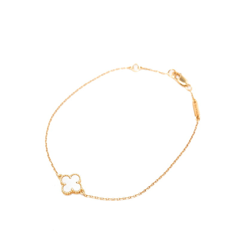 ヴァンクリーフ＆アーペル スウィート アルハンブラ ブレスレット K18PG ピンクゴールド マザーオブパール レディース Van Cleef & Arpels 【中古】