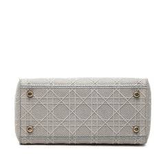 ディオール カナージュ レディ Dライト ハンドバッグ ショルダーバッグ 2WAY グレー キャンバス レディース Dior 中古
