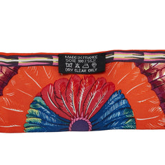 エルメス ツイリー Soie Brazil ブラジル スカーフ オレンジ パープル マルチカラー シルク レディース HERMES 【中古】