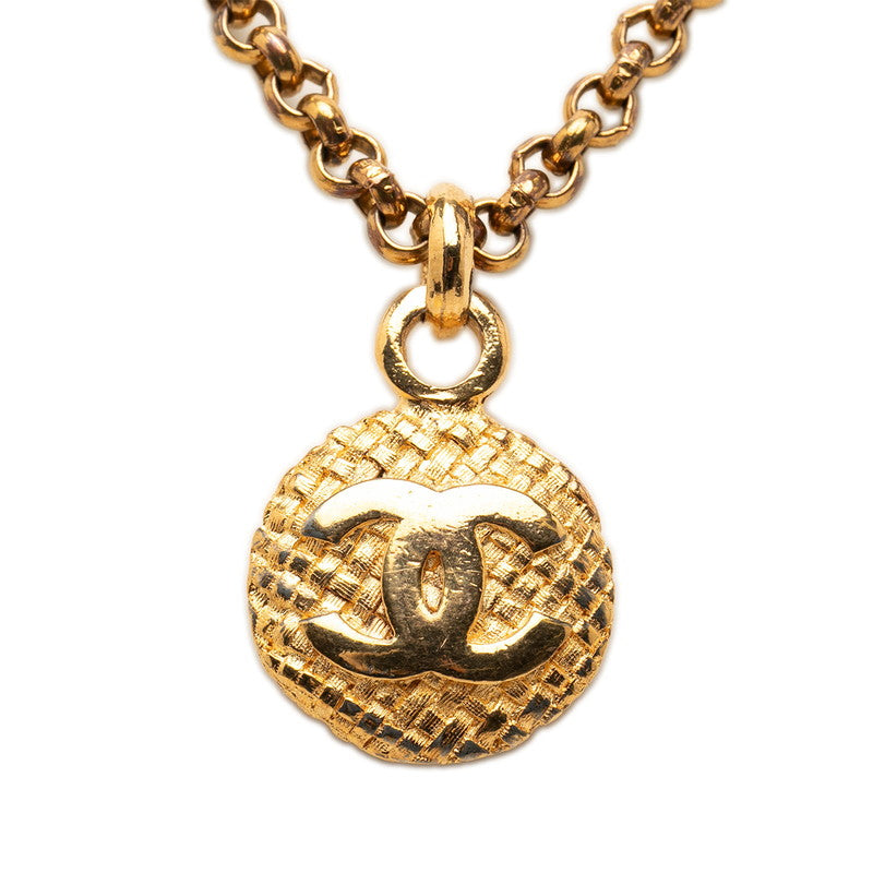 シャネル ヴィンテージ ココマーク ローグ チェーン ネックレス ゴールド メッキ レディース CHANEL 【中古】