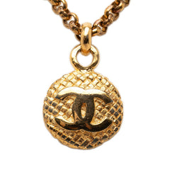 シャネル ヴィンテージ ココマーク ローグ チェーン ネックレス ゴールド メッキ レディース CHANEL 【中古】