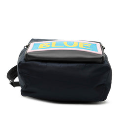 フェンディ BLUE ボキャブラリー リュック バックパック 7VZ035 ネイビー マルチカラー ナイロン レザー レディース FENDI 【中古】
